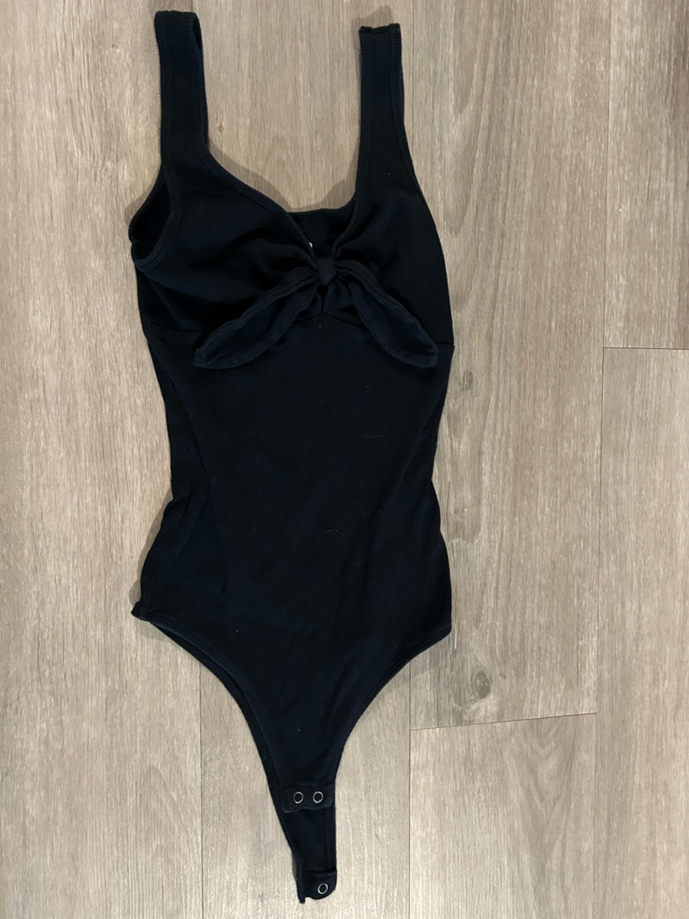 Hollister Black One-Piece Black Bodysuit with Bow